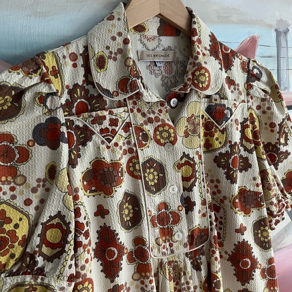 See By Chloe Retro Print Blouse - Picture 2 of 10